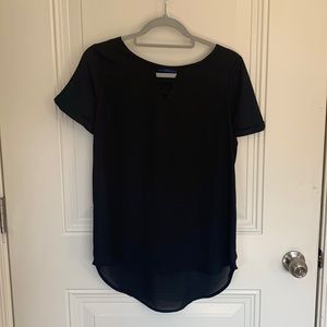 Black short sleeved blouse